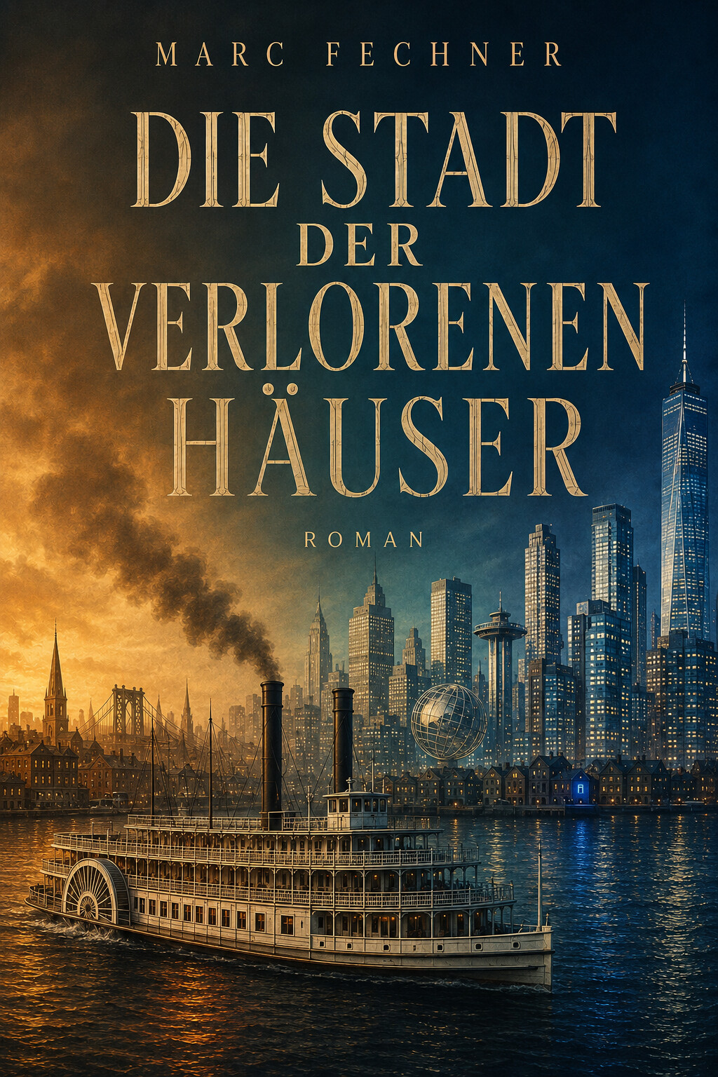 Buchcover des Romans Die Stadt der verlorenen Häuser von Marc Fechner